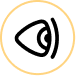 Gold circular icon representing sensory therapy and sensory development.