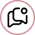 Speech therapy icon with overlapping speech bubbles representing communication and language development.